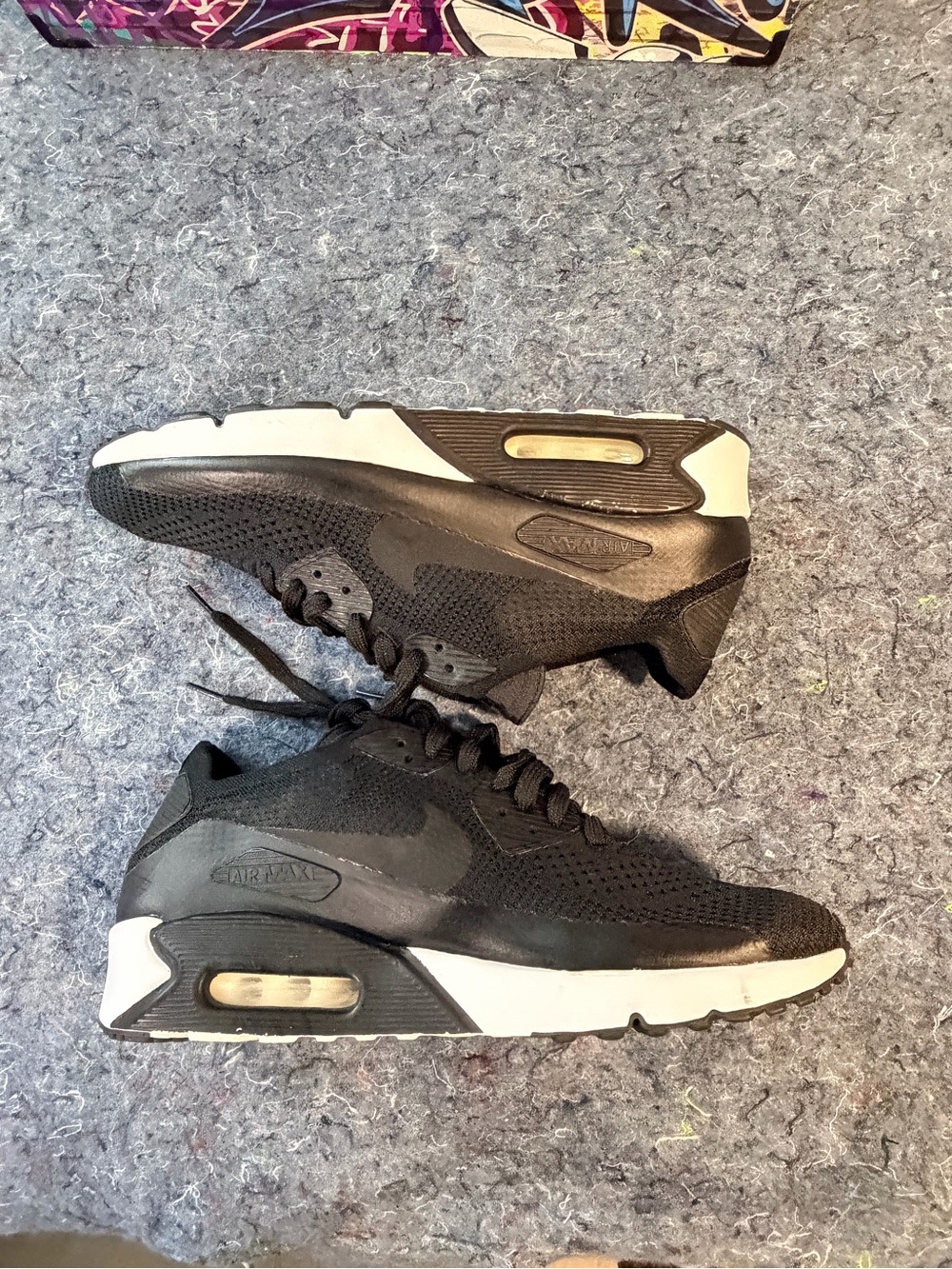 Nike Air Max 90 Ultra 2.0 Flyknit Black/White – Men’s Size 11.5 – 875943-004